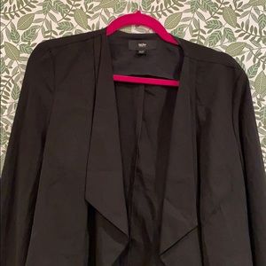 Black Draped Lapel Blazer